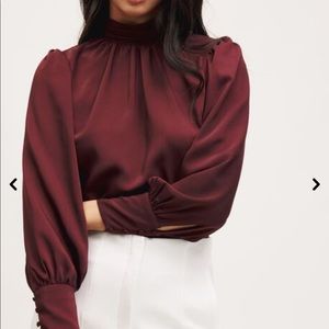 Burgundy dynamite blouse